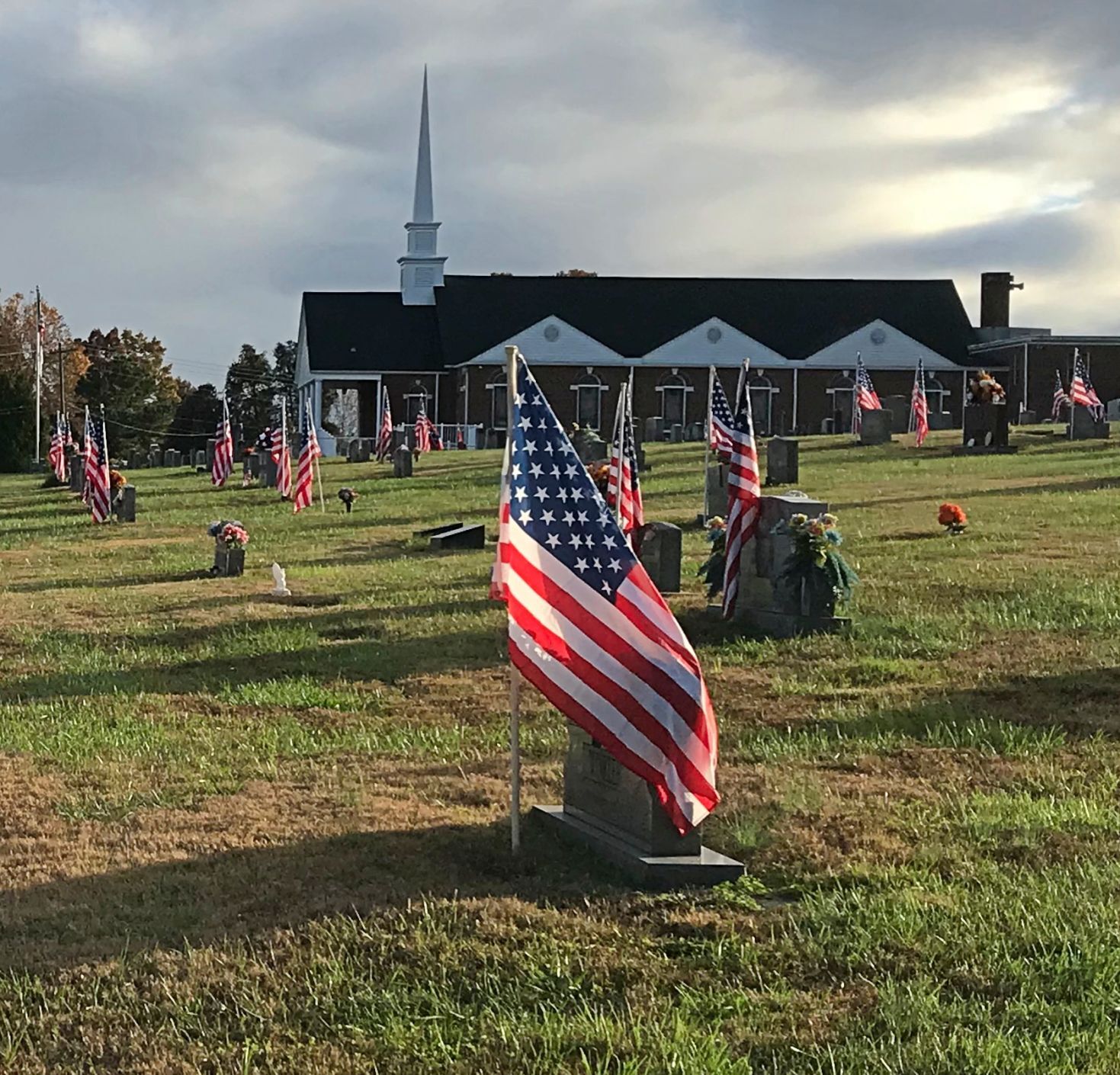 Family honors veterans with flags